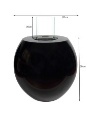 Biokominek wolnostojący LUNA MAX 65cm lakierowany na dowolny kolor z palety RAL - produkt premium