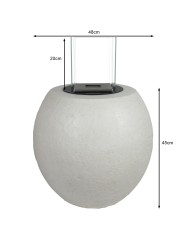 Biokominek wolnostojący LUNA MIDI 45cm w imitacji betonu lub cortenu - produkt premium
