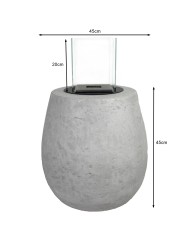 Biokominek wolnostojący WENA MIDI 45cm w imitacji betonu lub cortenu - produkt premium